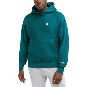 Champion Men's Size L Reverse Weave Hoodie Teal Sweatshirt Boxing Streetwear GYM